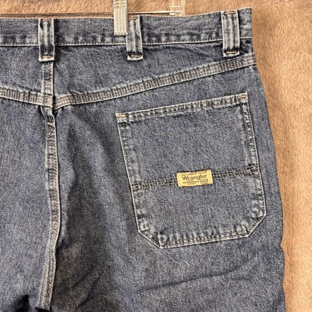 Wrangler Hero Mens Five Star Premium Denim Carpenter Shorts Blue Relaxed Fit 38